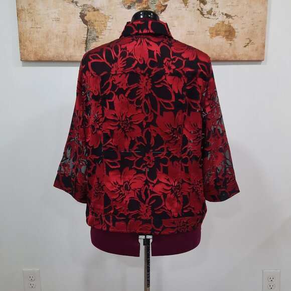 Vtg Y2K sheer lightweight floral jacket - Draper's & Damon's - Picture 4 of 12